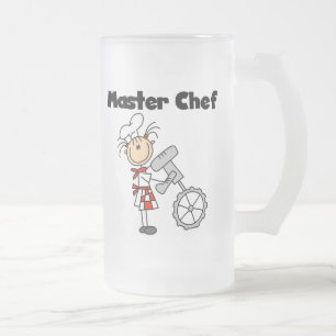 Master Chef - Female Frosted Glass Beer Mug