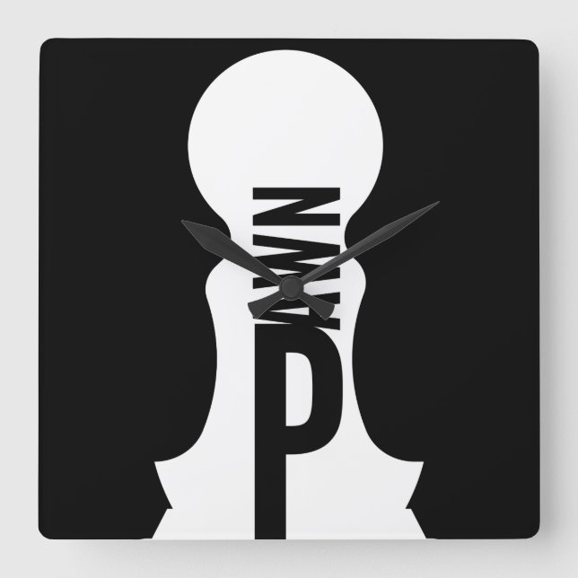 MASTER CHESS ORIGINAL BY MASANSER SQUARE WALL CLOCK (Front)