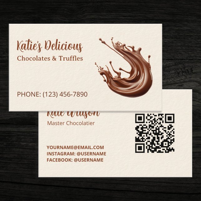 Master Chocolatier Custom QR Business Card (Master Chocolatier Custom QR Business Cards)