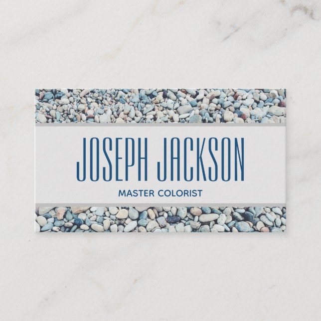 Master Colourist Stone Background Business Card (Front)