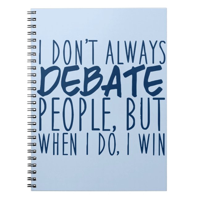 Master Debater Funny Speech and Debate Team Notebook (Front)