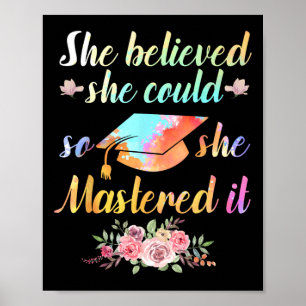 Master Degree Art For Men Women Academic Degree Di Poster
