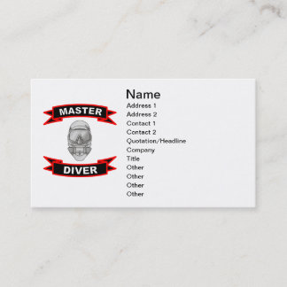Master Diver Business Cards