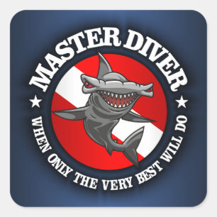 Master Diver (Hammerhead) Square Sticker