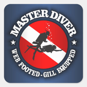 Master Diver (Medallion) Square Sticker