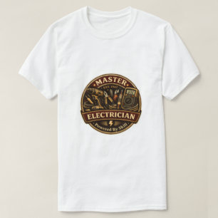 Master Electrician EST 1947 Vintage Badge T-Shirt
