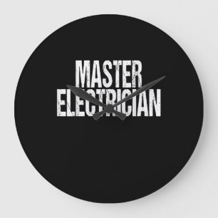 Master Electrician Event Equipment Setup Large Clock