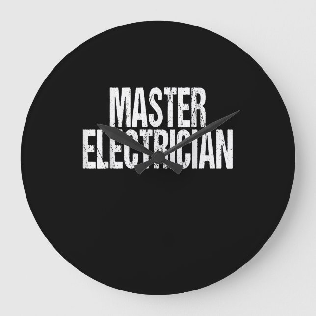 Master Electrician Event Equipment Setup Large Clock (Front)