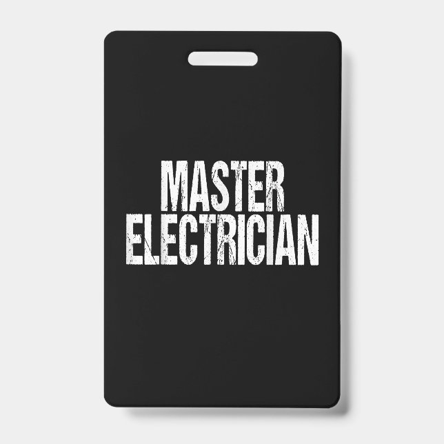 Master Electrician Event Equipment Setup Team ID Badge (Front)