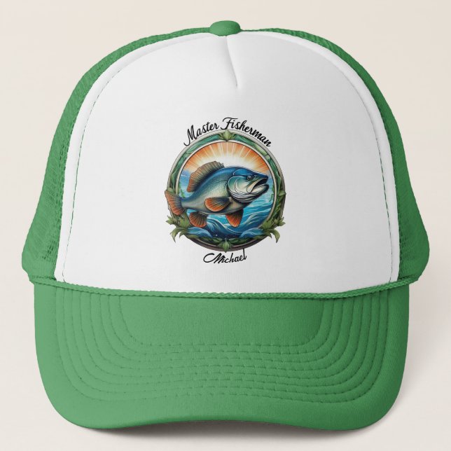 Master Fisherman Personalised  Trucker Hat (Front)