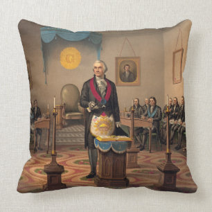 Master Freemason Washington 1870 Cushion