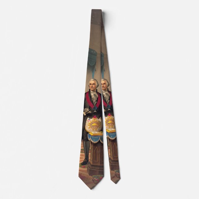 Master Freemason Washington 1870 Tie (Front)