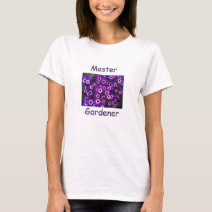 Master Gardener Beautiful Purple Flower Floral T-Shirt