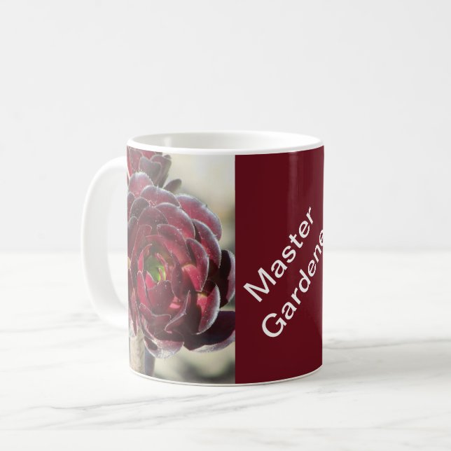 Master Gardener Desert Succulent Photo Red Plant Coffee Mug (Front Left)