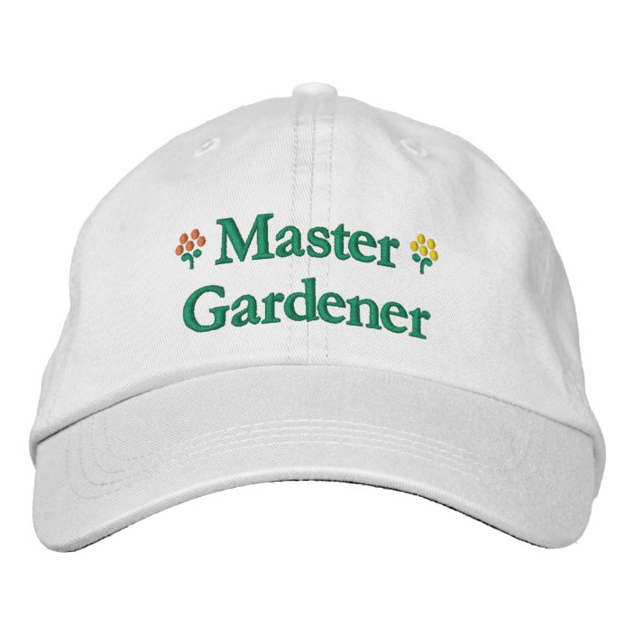 Master Gardener Embroidered Hat Zazzle.co.uk