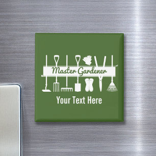 Master Gardener Modern Forest Green Custom Magnet