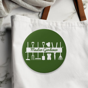 Master Gardener Simple Modern Forest Green 10 Cm Round Badge