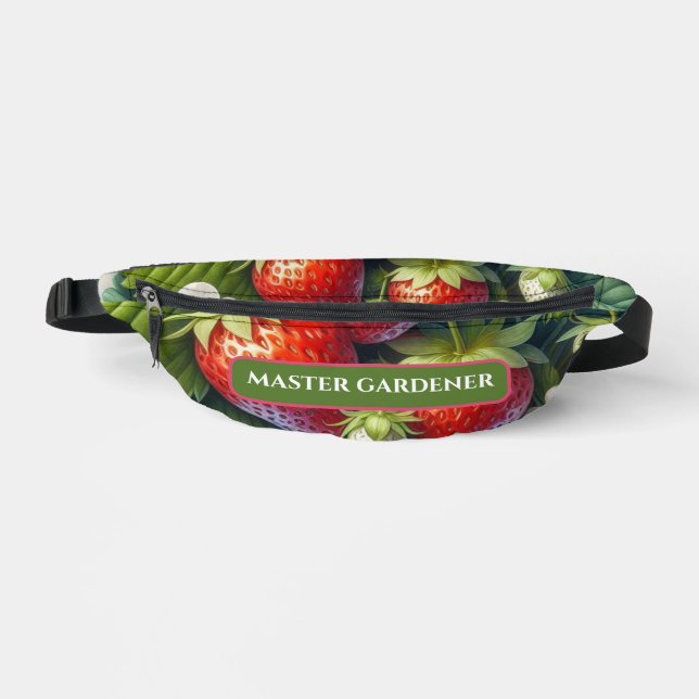 Master Gardener Strawberry Print  Bum Bags (Front)
