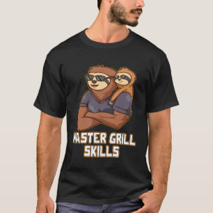 Master Grill Skills Foodie Daddy Food  Dad Chef Gr T-Shirt