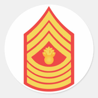 Master Gunnery Sergeant Classic Round Sticker