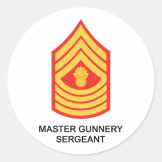 Master Gunnery Sergeant Classic Round Sticker