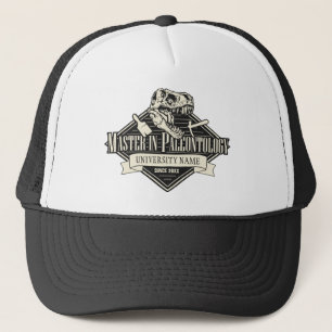 Master in paleontology trucker hat