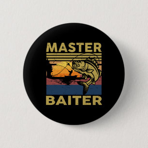 Master Iter Fishing-shirt Funny Grandpa B Dad Gift 6 Cm Round Badge