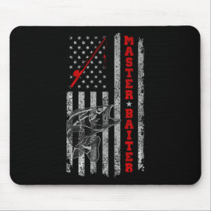 Master Iter For Men Funny Fishing Shirts Men Fishe Mouse Mat