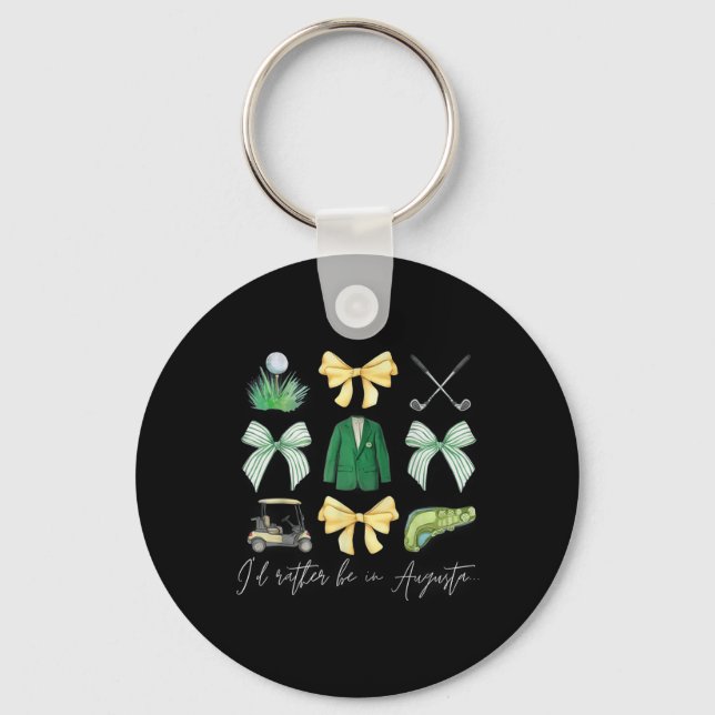 Master Lets Partee Golf Tournament Coquette Bow Wo Key Ring (Front)