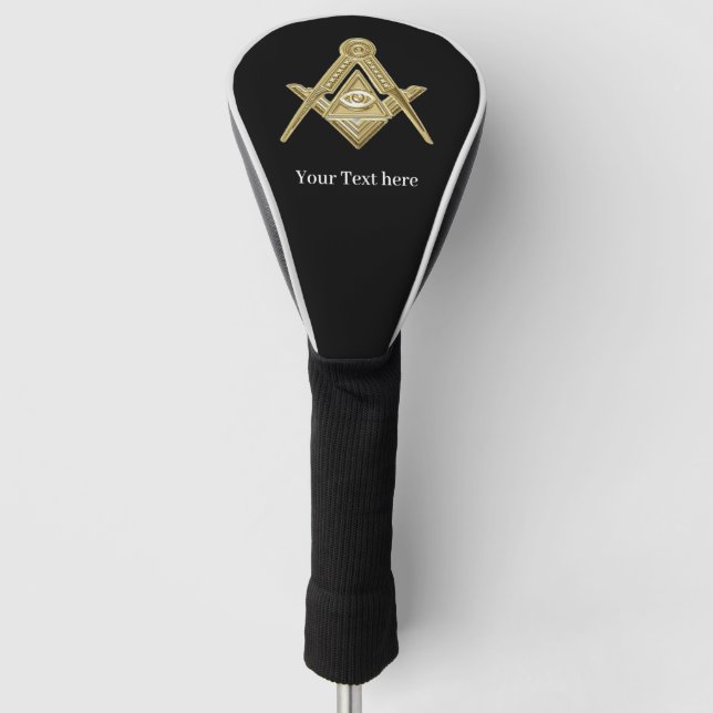 Master Mason Lodge Freemason Masonry Masonic Golf Head Cover (Front)
