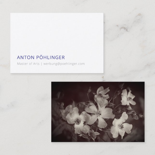 master minimal reduced business card (Front/Back)