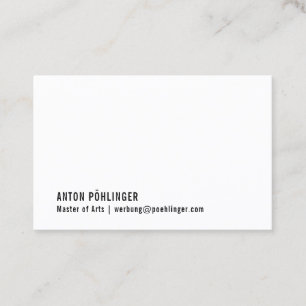 master minimal subtle business card