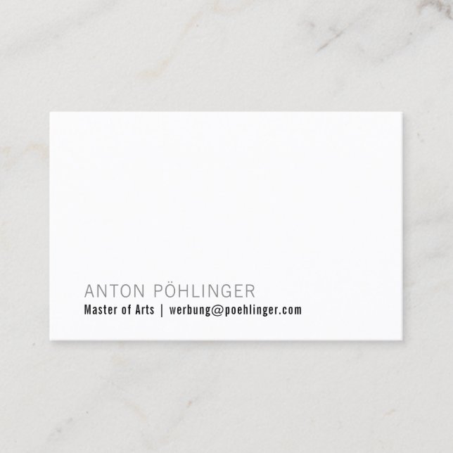 master minimal subtle business card (Front)
