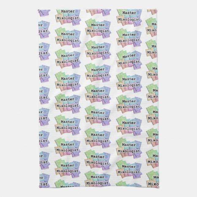 MASTER MIXOLOGIST Kitchen, Bath, Bar TOWEL (Vertical)
