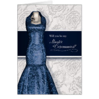 Master of Ceremonies Wedding Request Navy Blue