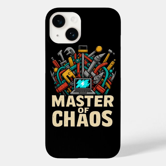 Master of Chaos – Bold Tool Art iPhone 14 Case (Back)