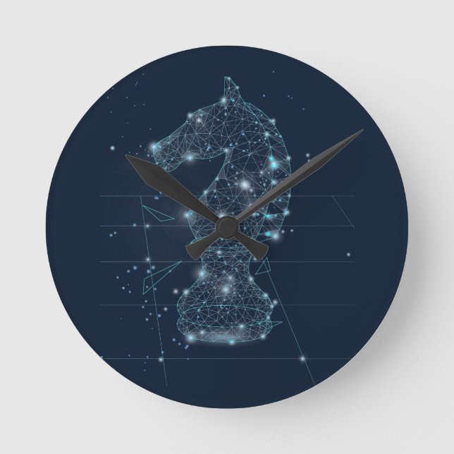 Master of chess round clock (Front)