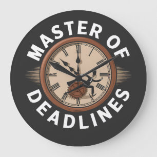 Master of Deadlines Large Clock