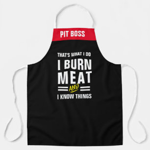 Master Of Disaster Apron - I Burn Meat Know Things