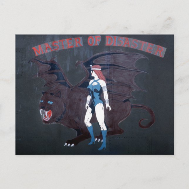 MASTER OF DISASTER - B-1B LANCER NOSE ART POSTCARD (Front)