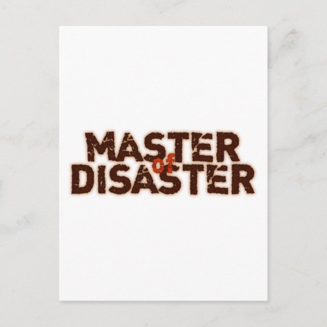 Master of Disaster Postcard (Front)