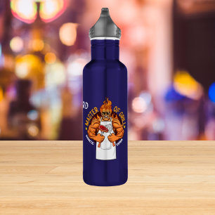 Master of Grill Fathers Day Gift BBQ Chef Dad 710 Ml Water Bottle