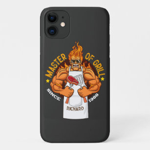 Master of Grill Fathers Day Gift BBQ Chef Dad Case-Mate iPhone Case