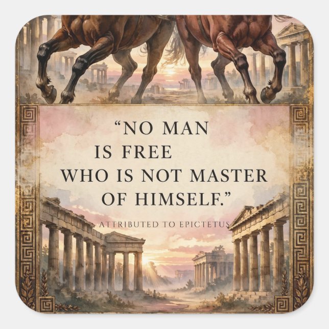 Master of Himself — Epictetus Sticker (Front)