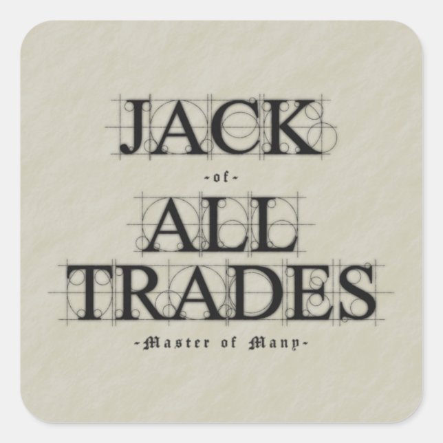 Master of Many Trades Square Sticker (Front)