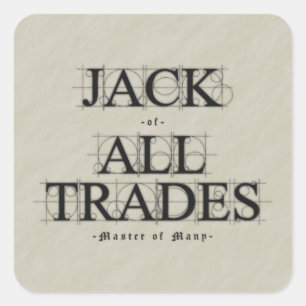 Master of Many Trades Square Sticker