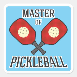 Master of Pickleball Square Sticker