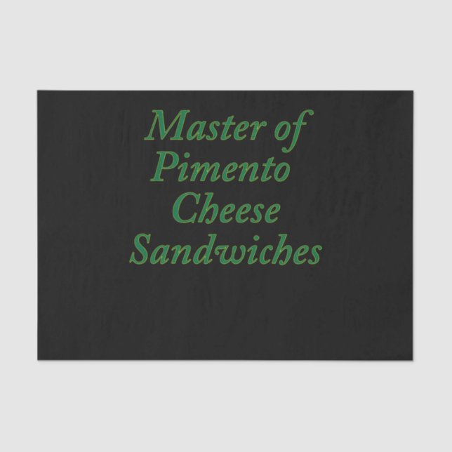 Master Of Pimento Cheese Sandwiches Funny Golf Tissue Paper (Front)