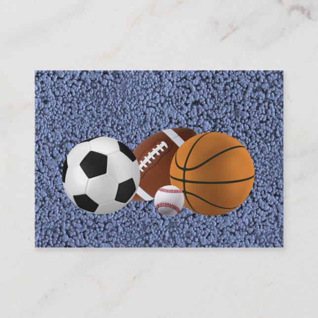 MASTER OF SPORTS (baseball, football, basketball) Business Card (Front)