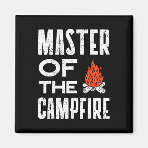 Master Of The Campfire Camper Dad Camping Tee Camp Magnet